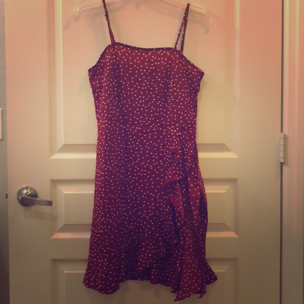 Red polka dot dress
